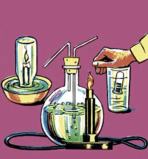 Test Tube Prints: Chemical Experiment