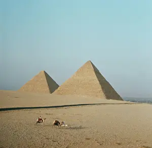 Huty25366 Prints: Chephren & Cheops Pyramids, Giza