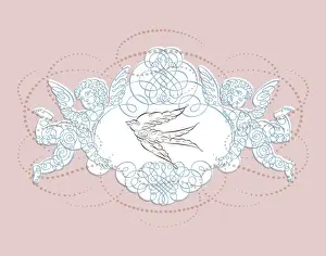 Cupid Prints: Cherubs With Dove