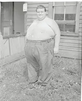 Poughkeepsie Prints: Chester Waldron Wearing Overalls