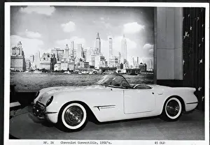 Show Room Prints: Chevrolet Convertible On Showroom Floor