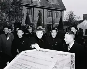 Nationalist Prints: Chiang Kai-Shek Dropping Ballot In Box