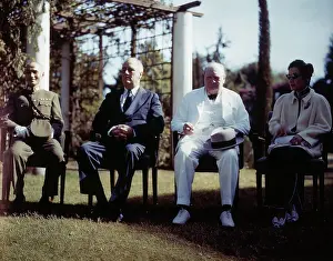 Chiang Kai-Shek with Franklin D. Roosevelt and Winston Churchill