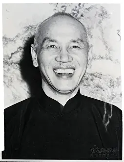 Chiang Kai-Shek Smiling After Reelection