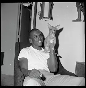 Chicago Bears Gale Sayers Relaxes in His Home