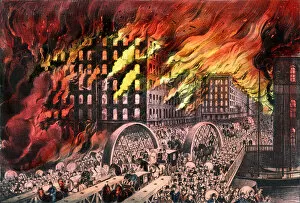 Images Dated 9th April 2019: Chicago in Flames, 1871