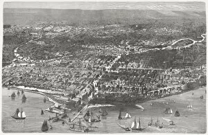 Sailing Ship Gallery: Chicago before the Great City Fire in 1871, published 1872