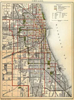 Images Dated 28th February 2017: Chicago map