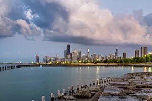 Chicago Skyline At Twilight