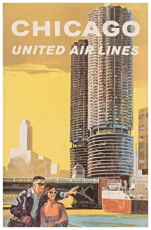Chicago United Airlines Poster
