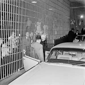 Dignitaries Prints: Chief Justice Earl Warren Leaving Dallas County Jail