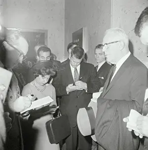 Hallway Prints: Chief Justice Warren Speaking to Reporters