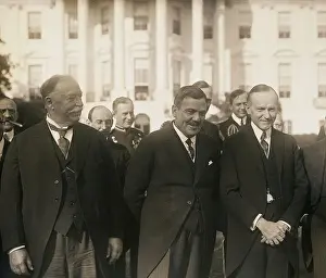 Hands Behind Back Prints: Chief Justice William Taft, President-Elect Plutarco Elias Calles and President Calvin Coolidge