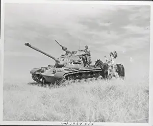 Chief Yallup Visiting His Son at Tank Training