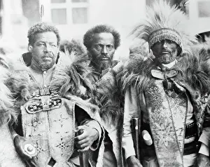 Three Chieftains in Fur-Collared Robes