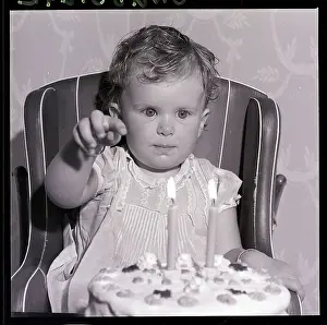 Birthday Prints: Child and Birthday Cake