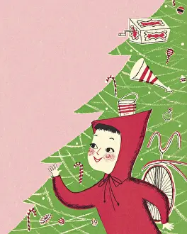Mannerism Prints: Child and Christmas Tree