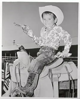 Salinas Prints: Child Dressed as Cowboy