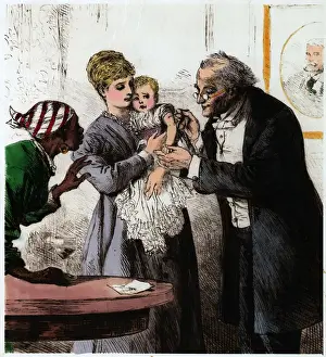 Examination Prints: Child Being Examined By Doctor