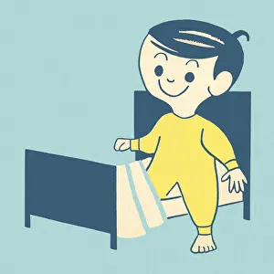 Delight Prints: Child Getting Out of Bed