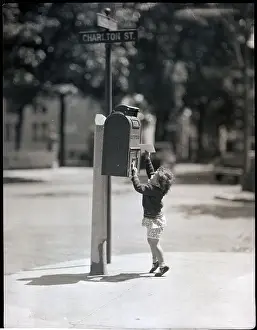 Mail Prints: Child Reaching into Mailbox
