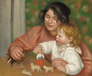 Post Impressionist Prints: Child With Toys - Gabrielle And The Artists Son