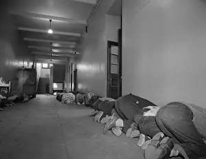 Air Raid Prints: Children During Air Raid Drill