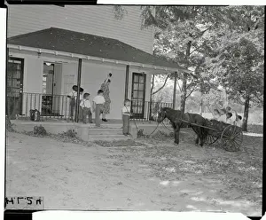 Children Arriving in School by Pony