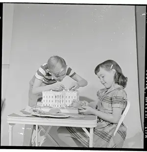 Assembling Prints: Children Assembling Toys