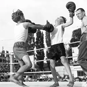 Children Boxing In Ring;A Lethal Right