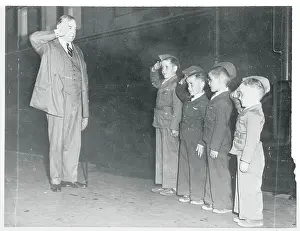 Maturity Prints: Children and Canadian Prime Minister Saluting