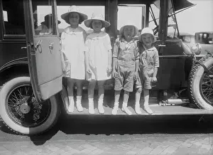 Children on Car's Running Board