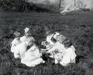 May Day Prints: Children Celebrate May Day In Field