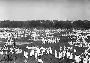 May Day Prints: Children Dance Around Maypoles in Central Park