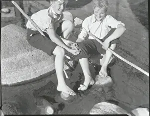 Reno Prints: Children Discovering Wedding Bands in River