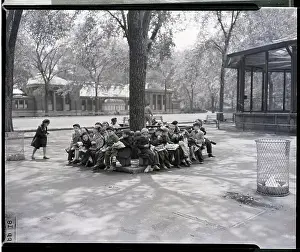 Trip Prints: Children Eating Under Tree at Zoo