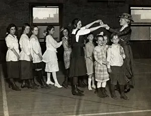 Class Prints: Children Exercising at School
