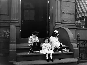 Fireworks Prints: Children With Fourth Of July Fireworks