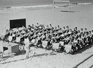 Children Having Class on the Beach