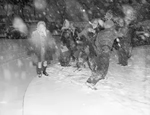 Children Having Snowball Fight
