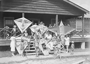 Tuberculosis Prints: Children with Kites at Tuberculosis Camp