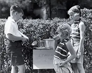 Children With Their Lemonade Stand