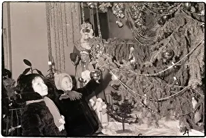 Children Looking at Christmas Tree