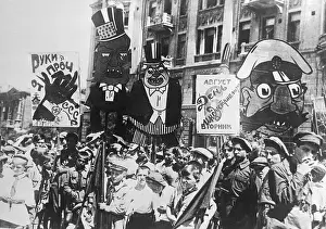 March Prints: Children Marching in Propaganda Parade