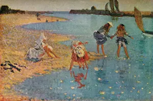 Museum Prints: Children Paddling, 1891 (1930)