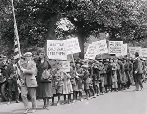 March Prints: Children Participating in a Protest