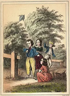 Kite Prints: Children at Play