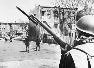 Residential Neighborhood Prints: Children Play Softball in Street