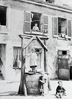 Disrepair Prints: Children Playing in Backyard Well