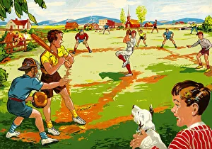 Leisure Time Collection: Children Playing Baseball